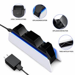 PlayCool PS5 DualSense en DualSense Edge Controller Oplaadstation — thumbnail 5