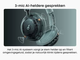 soundcore Space 2 by Anker, Active Noise Cancelling Koptelefoon, Comfortabele Pasvorm, 50H Speeltijd, LDAC Hi-Res Draadloze Audio, Dual Connection, Helderre Gesprekken, Bluetooth 6.1, Nap Mode, Draagdetectie — thumbnail 6