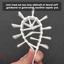 Reinigingsborstel voor Wasmachine met Flexibele Lange Handgreep en Nylon Haren voor Lint, Stof en Restanten — thumbnail 4