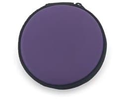 Paarse Kabeltasje - Rond oberghoesje voor kabels - Oortjes opbergen - Reistasje -Kabel tasje - Roze/Paars - Soft met rits - 8CM - CHPN