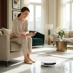 AG6000 Robotstofzuiger met Dweilfunctie – Robotstofzuiger met App & Afstandsbediening – Sterke Zuigkracht – Geschikt voor Huisdierenharen – Automatisch Oplaadstation – 120 Min Accu – Dweilrobot & Robotstofzuiger – Navigatie – 2500mAh – White Gold — thumbnail 11