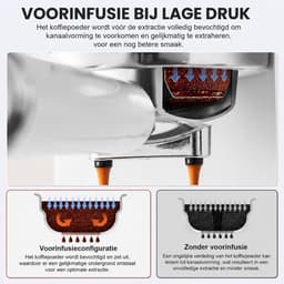 Jently espressomachine - koffiemachine - automatische melkopschuimer - latte/cappuccino/heet water - wit — thumbnail 5