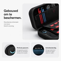 Sounix Case Geschikt voor Nintendo Switch 2 - Met opbergvak voor 24 games - Extra hoog Hoesje - Waterdicht en schokbestendig - Zwart — thumbnail 2