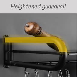 Magnetron Wandrek - Keuken Organizer - Keuken Opbergen - Met Afneembare Haak - 40 cm - Zwart — thumbnail 2