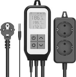 Digitale Thermostaatschakelaar - Temperatuurregelaar Stopcontact - Klimaatbeheersing Kas - App Afstandsbediening - 10A 1250W - Zwart — thumbnail 4