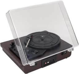Retro Platenspeler, 3 Snelheden 33/45/78 RPM voor 7in/10in/12in Vinylplaten Draadloze draaitafel LP-speler Bluetooth-speler, ingebouwde stereoluidsprekers, 3,5 mm/0,1 inch AUX-ingang — thumbnail 4
