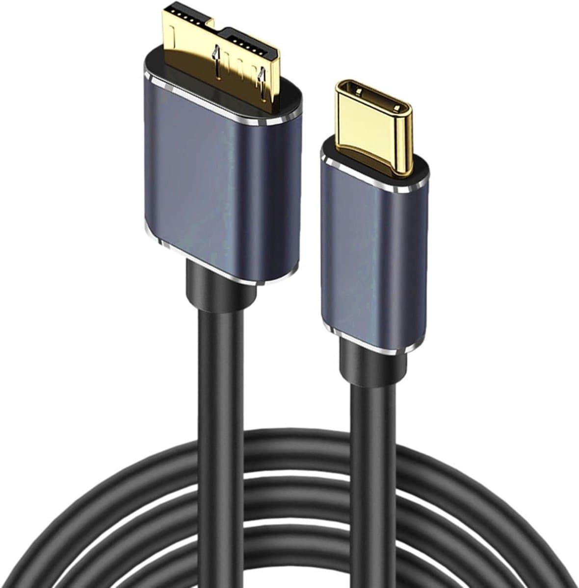 Externe Harde Schijf - Mobiele Opslag - Snelle Data Overdracht - Universele Type-C - 100 cm - Zilver — afbeelding 1