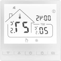Slimme Thermostaat - App Bediening - Comfort Verhoging - Programmeerbaar Schema - 86x86x40MM - Wit — thumbnail 1