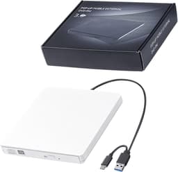 Externe Schijf - Optische Drive - Data Opslag - Brede Compatibiliteit - 14x14x1.8 cm - Wit — thumbnail 5