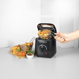 SNJY® Mini Airfryer - Airfryer Klein - Camping Airfryer - 1 Liter - 950W - Zwart — thumbnail 5