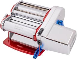 Pastamachine Elektrisch - Verse Pasta Maker - Zelf Pasta Maken - Verstelbare Dikte - 150 mm Breed - Rood — thumbnail 1