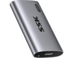 Externe SSD - Draagbare Opslag - Bestanden Overzetten - Ultrasnelle USB3.2 - 128 GB - Grijs