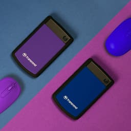 Externe Harde Schijf - Draagbare Opslag - Bestanden Opslaan - Schokbestendig Ontwerp - 1TB Capaciteit - Paars — thumbnail 3