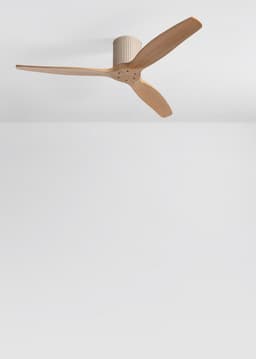 CREATE - Plafondventilator stil 40W (Ø132cm) - Sfeerlicht LED - Afstandsbediening - 6 snelheden - Programmeerbaar - WIND CALM CUSTOM RATTAN — thumbnail 3