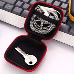 10x Oortjes Opberg Hoesje – Hardcase Etui voor Oordopjes en Laadkabels – Organizer voor Oortjes, USB-Sticks, Sleutels en Kleine Accessoires – Compact Opbergdoosje – Zwart — thumbnail 3