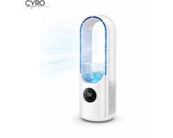 CYRO - Luchtkoeler - Koelventilator - Ventilator - Elektrisch - Kleine Airco - Elektrisch - 6 Snelheden - Airconditioning - Wit — afbeelding 1