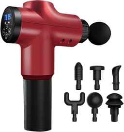Massagepistool - Spierstimulator - Herstel Na Sport - 39 Snelheden - 1.7 kg - Rood — thumbnail 1