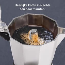 SNJY® Percolator - Koffiezetapparaat - Perculator Koffie - 6 Kopjes - Zilver — thumbnail 4