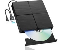 Externe Schijf - Optische Drive - Films Kijken - USB 3.0 Connectie - Compact Formaat - Zwart