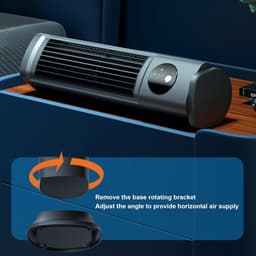 Draagbare Airco - Torenventilator - Ruimte Koelen - Bladloos Ontwerp - 3 Snelheden - Hemelsgrijs — thumbnail 4