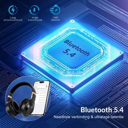 FlexVer® Noise Cancelling Hoofdtelefoon - Koptelefoon - Headphones - Batterijduur 45 Uur - Zwart — thumbnail 4