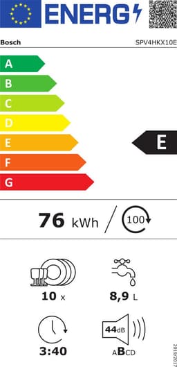 Bosch SPV4HKX10E - Inbouwvaatwasser - Volledig geïntegreerd - RVS - 44 dB - 10 Couverts - E label — thumbnail 2