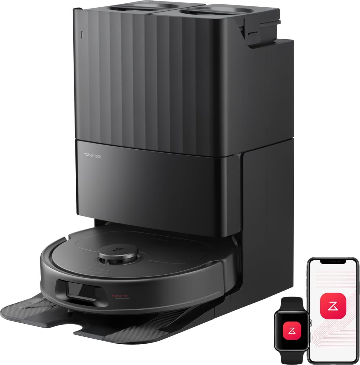 Roborock Qrevo S Pro-Robotstofzuiger-Alles-in-één multifunctioneel dockingstation-18500 Pa zuigkracht-Antiklitsysteem-Reactive Tech Obstakelvermijding-Intensieve tapijtreiniging 10 mm Dweilverhoging-Twee roterende dweilpads-Roborock app controle — afbeelding 1