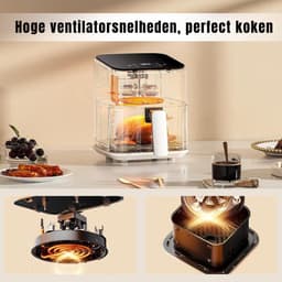 KAD® Mini-Heteluchtfriteuse - Airfryers - Airfryer xxl - Wit - 26 x 21cm x 28cm — thumbnail 6