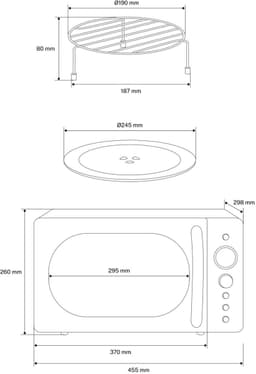 CREATE - Magnetron 20L digitale grill 900W - Mokka - MICROWAVE RETRO — thumbnail 9