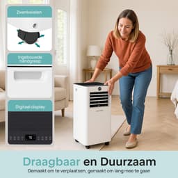 SereneLife Mobiele Airco- 7000 BTU - Airconditioning met WiFi - Air Conditioner met Afvoerslang voor Slaapkamer en Woonkamer — thumbnail 7