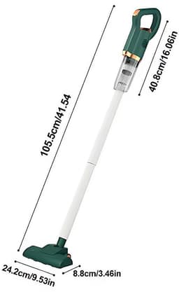 Draadloze Stofzuiger - 8500 Pa Zuigkracht - 75 W - 1500 Mah Lithiumbatterij - 700 ML Stofreservoir - Draadloze Handstofzuiger voor Thuisgebruik - Groen — thumbnail 2