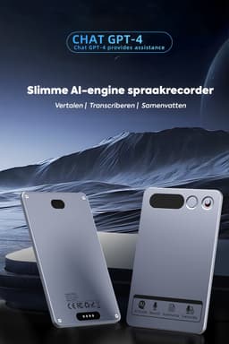 GreenMouse AI Voice Recorder 64GB – Slimme Spraakrecorder met Transcriptie, Vertaling & Samenvatting — thumbnail 3