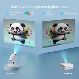 RUX® Draagbare beamer - Beamer - Projector - Mini Beamer - Wit - 10cm x 16cm x 10cm — thumbnail 5