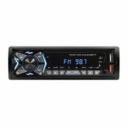 Autoradio met Bluetooth voor alle auto's - USB, AUX en Handsfree - Afstandsbediening - Verlicht - Enkel DIN Auto Radio met Ingebouwde Microfoon — thumbnail 1