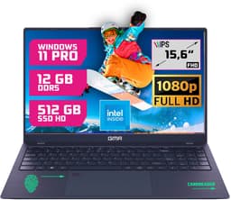 GMR 15.6 Inch Full HD Laptop | Windows 11 Pro | 12GB DDR5 RAM | 512GB SSD | Intel N95 | Vingerafdrukscanner | Direct Klaar voor Gebruik | Voor Thuiswerk, Studie, School, Internet, Teams, Zoom & Kantoor — thumbnail 1