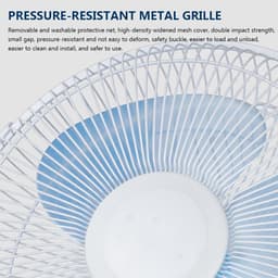 Wandventilator - Muurmodel - Ruimte Koelen - Met Afstandsbediening - 45 cm - Wit — thumbnail 3