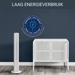 Torenventilator - Stil Verkoeler - Ruimte Verfrissen - Vleugelloos Ontwerp - 87 cm Hoog - Wit — thumbnail 3