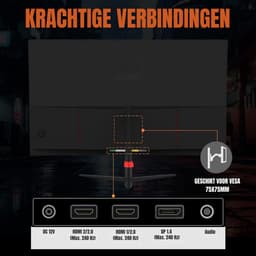 AHD® Gaming Monitor 240hz - Gaming Monitor - Zwart - ‎‎16cm x 56cm x 42cm — thumbnail 2