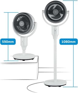 Ventilator - Staande ventilator Tafelventilator - Ruimte Koelen - 2-in-1 Model - 35 x 30 x 108 cm - Wit — thumbnail 2