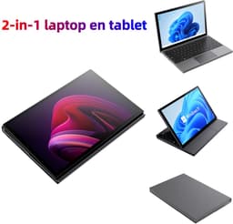 2-in-1 Tablet Laptop 10.95" Touchscreen, Intel Core i5-1240P, 16GB RAM (uitbreidbaar tot 32GB), 1TB SSD (tot 2TB), Gezichtsherkenning, Wi-Fi 6, Metal+Leerlook Behuizing – Draagbare Convertible voor Thuis & Kantoor — thumbnail 1