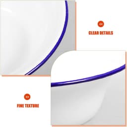 Dailygoods- Soepschalen 2-delig - Emaille - Makkelijk te reinigen - Geschikt voor rijst/pasta/groenten - Duurzaam - Ideaal voor familie/restaurant - Mengkom — thumbnail 2
