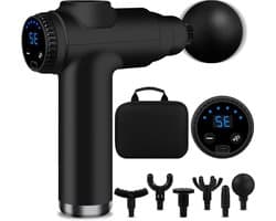 Massage Gun - Spier Herstel - Spierontspanning Na Sport - 32 Snelheden LCD - 15x5x20 cm - Zwart