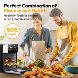 Heteluchtfriteuse - Airfryer - Gezond Frituren - Snelle Bereiding - Grote Capaciteit - Zwart — thumbnail 3