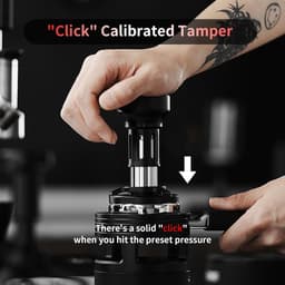 Espresso Tamper - Koffie Aanstamper - Perfect Koffie Zetten - Geluidsfeedback Klik - 58 mm - Zwart — thumbnail 4