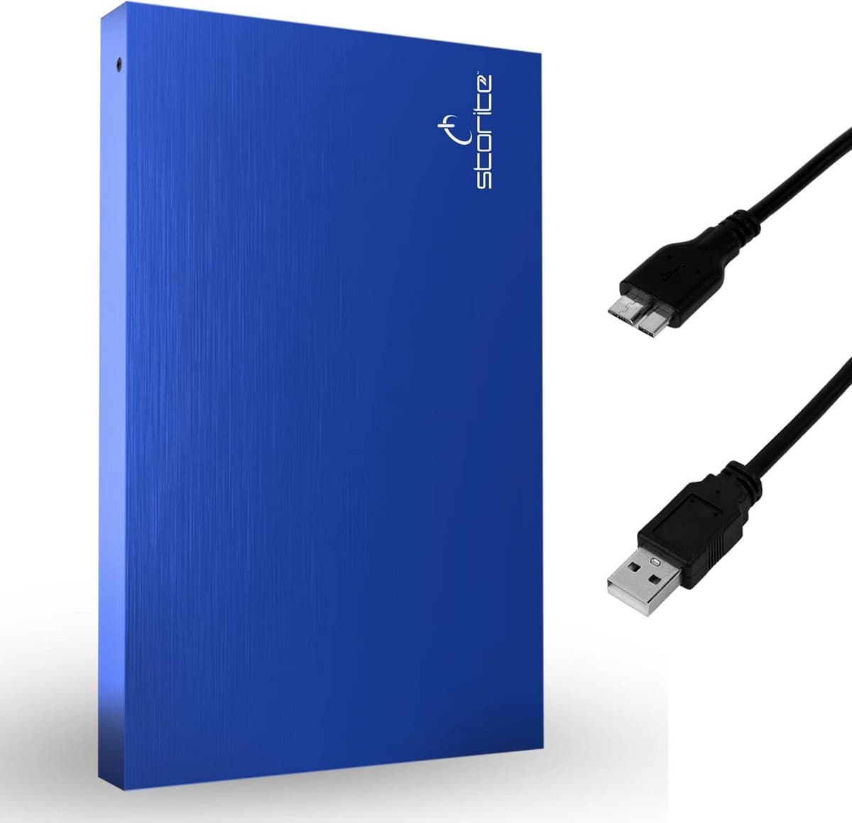 Externe Harde Schijf - Draagbare Opslag - Bestanden Opslaan - Ultradun Metalen Ontwerp - 320 GB - Blauw — afbeelding 1