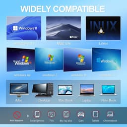 Externe DVD-station - CD Brander - Bestanden Archiveren - USB 3.0 Ultra Slim - 15 x 14 x 1.6 cm — thumbnail 3