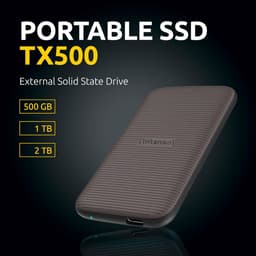 Externe SSD - Draagbare Opslag - Gegevens Meenemen - Schokbestendig Oppervlak - 250 GB - Grijs Blauw — thumbnail 2