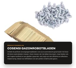 Dailygoods- Gazonrobotbladen 45 Stuks - Vervangingsmaaibladen - Roestvrij Staal - Hoge Hardheid - Duurzaam - Efficiënte Snijprestaties - Robotmaaiermes — thumbnail 1