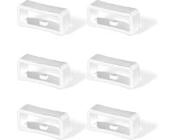 6-delige Silicone Horlogeband Houder 18mm, Vervangingsringen voor Smartwatch Band en Wristband Bevestiging (Wit)