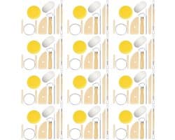 96-delige Pottenbakkers Gereedschap Set voor Sculpturen, Klei Snijden, Modelleren en Trimmen met Houten Handvatten